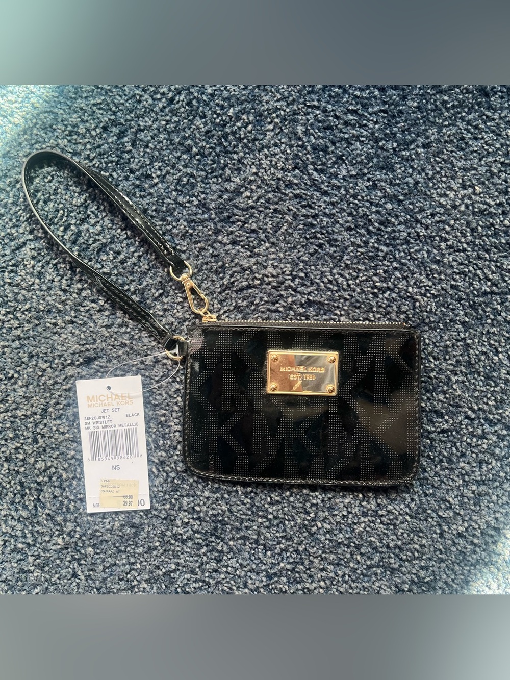 NWT Michael Kors Black Wristlet